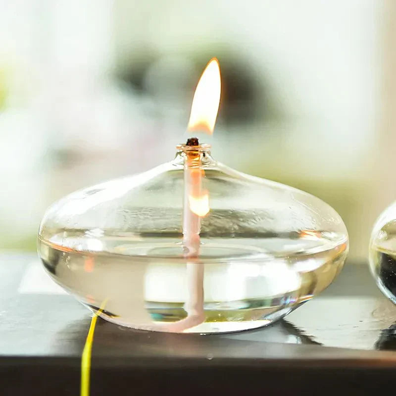 Avtoit | Transparent Oil Lamp Made of Glass as Candle Holder