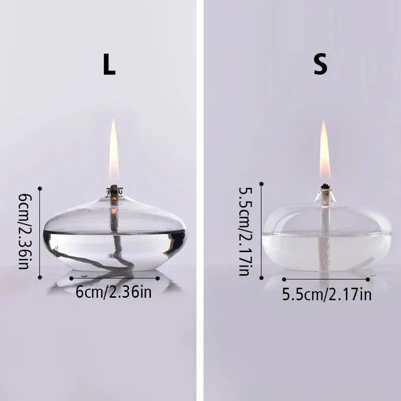 Avtoit | Transparent Oil Lamp Made of Glass as Candle Holder
