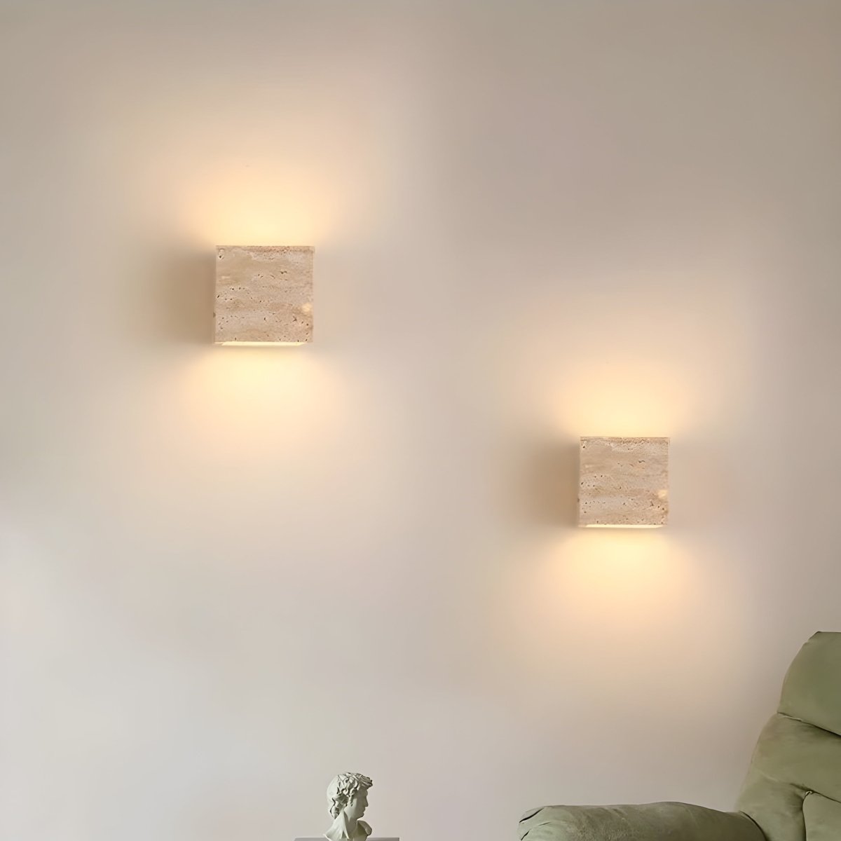 Avtoit | Wall lamp made of travertine for a warm and elegant atmosphere
