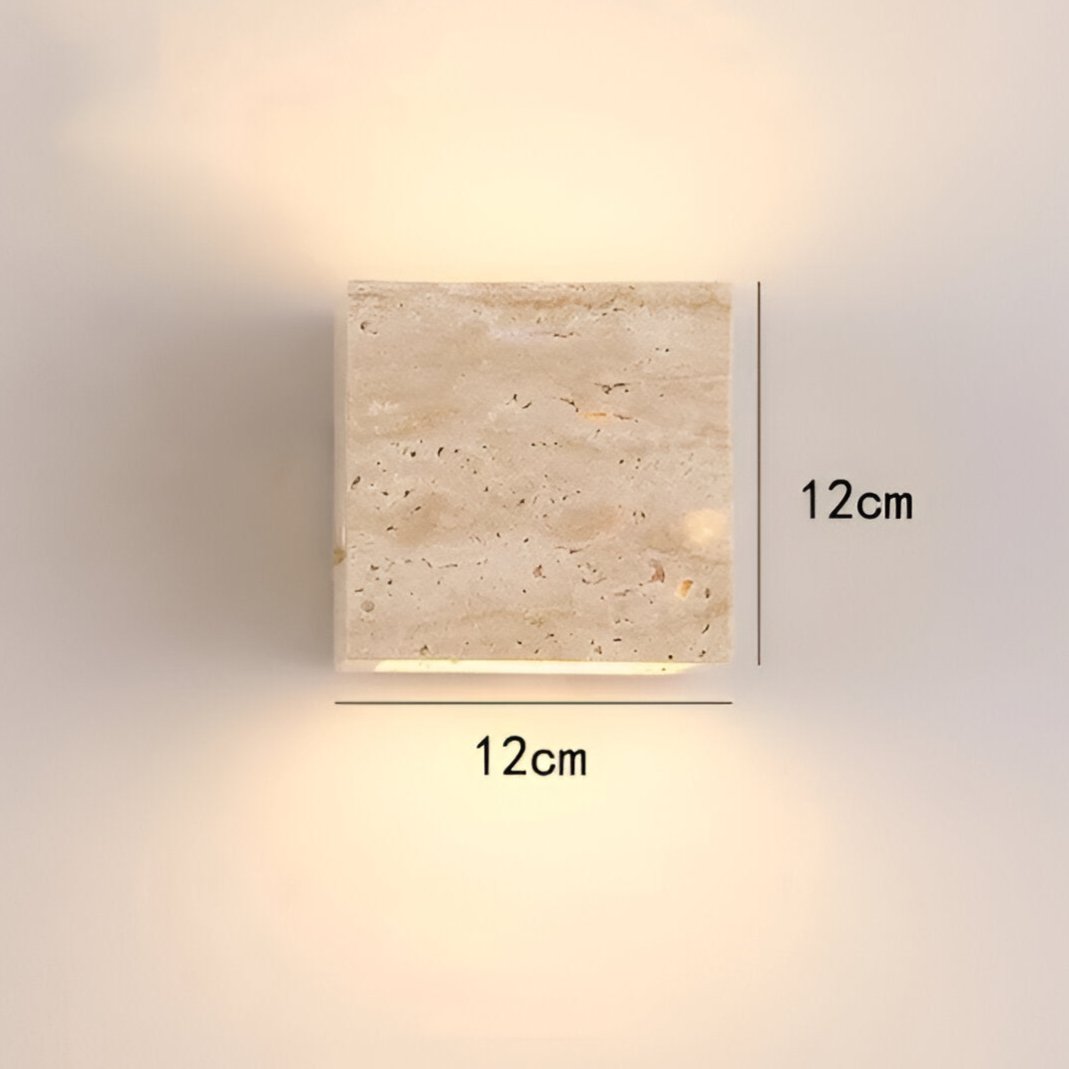 Avtoit | Wall lamp made of travertine for a warm and elegant atmosphere