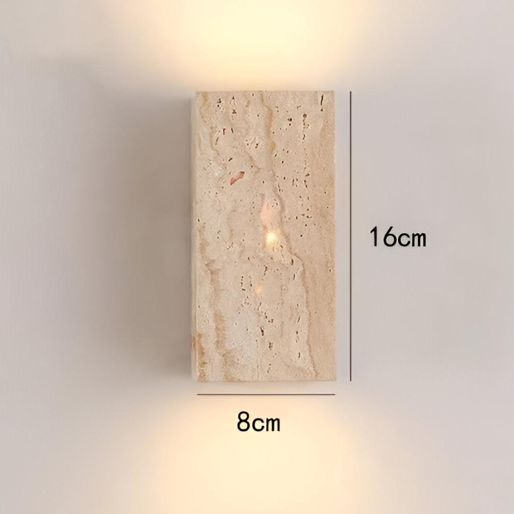 Avtoit | Wall lamp made of travertine for a warm and elegant atmosphere
