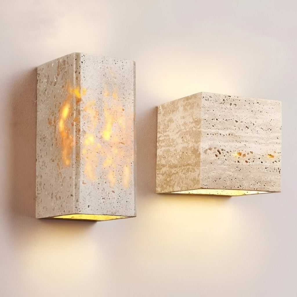 Avtoit | Wall lamp made of travertine for a warm and elegant atmosphere