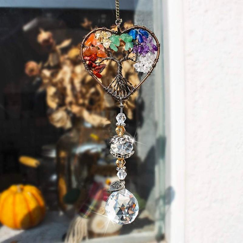 Avtoit | Crystal Wind Chime Tree of Life Sun Catcher
