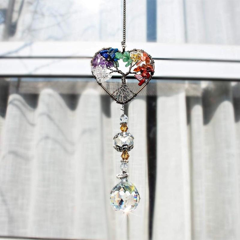 Avtoit | Crystal Wind Chime Tree of Life Sun Catcher