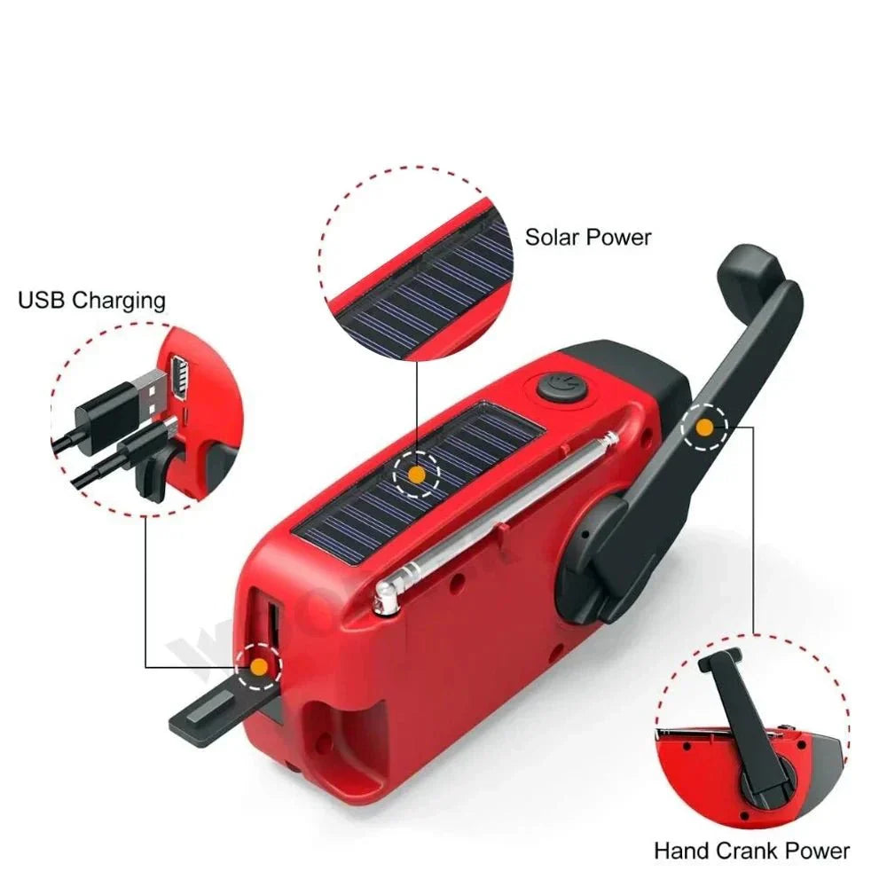 Avtoit | All-in-One Emergency Radio with Solar Power & Power Bank – Be Prepared Anytime, Anywhere