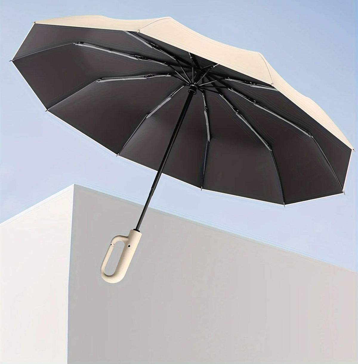 Avtoit | Wind-Resistant Automatic Folding Umbrella with Large Buckle Handle – Compact & Durable