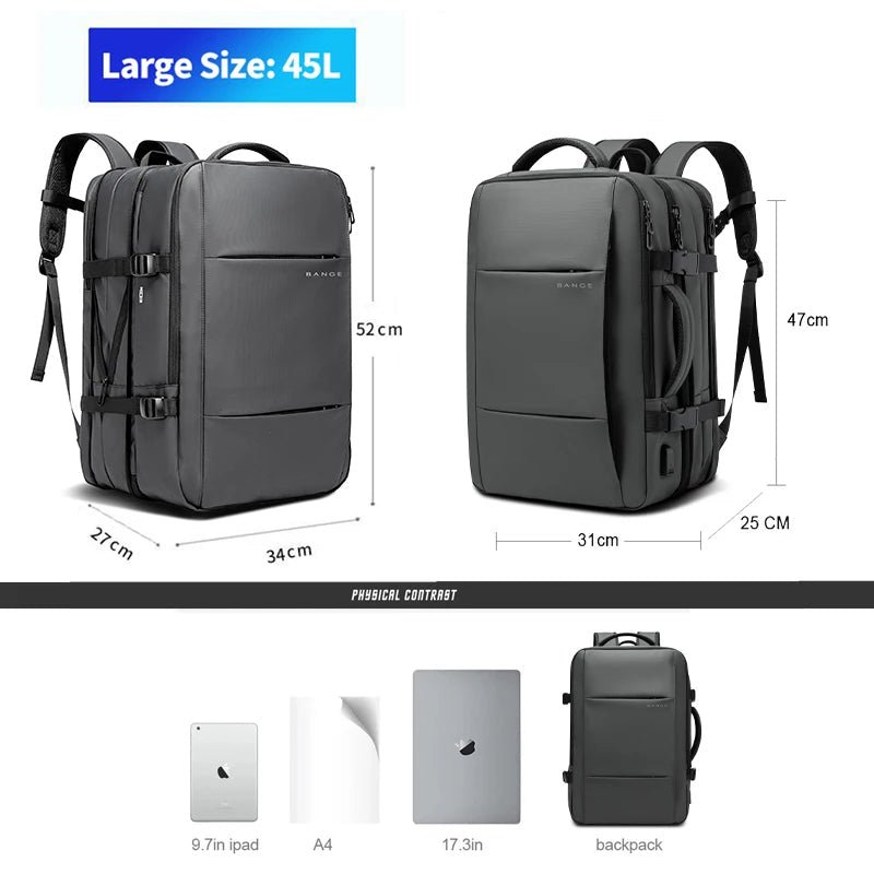 Avtoit | URBANFORM Business Backpack – Expandable, Waterproof, USB Charging Port & 17.3" Laptop Compartment