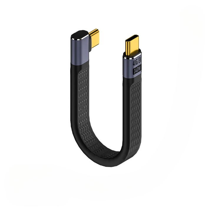 Avtoit | USB4 Elbow Connector Cable – 240W, 40Gbps, 8K (1+1 FREE)