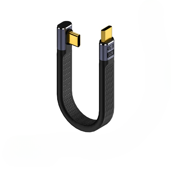 Avtoit | USB4 Elbow Connector Cable – 240W, 40Gbps, 8K (1+1 FREE)