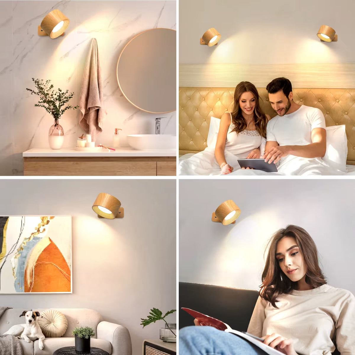 Avtoit | Battery Operated Wall Light | Rechargeable, 360° Adjustable & Wireless for Modern Interiors