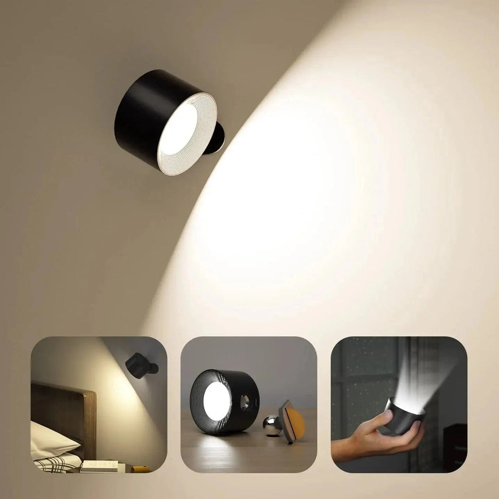 Avtoit | Battery Operated Wall Light | Rechargeable, 360° Adjustable & Wireless for Bedrooms, Hallways & Reading Corners