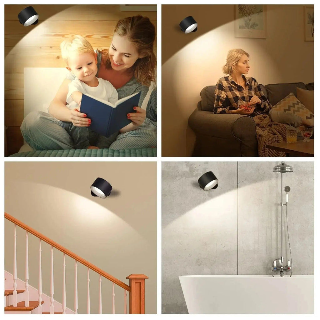 Avtoit | Battery Operated Wall Light | Rechargeable, 360° Adjustable & Wireless for Bedrooms, Hallways & Reading Corners