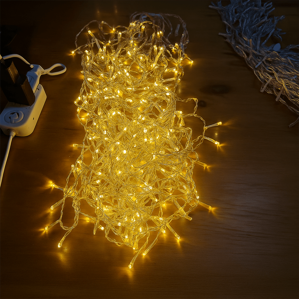Avtoit | Twinkling Icicle String LED Lights | Warm White & Cool White, Extendable for Indoor & Outdoor Holiday Decor