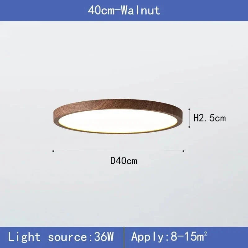 Avtoit | LED Ceiling Light | Ultrathin Wood Grain Design, Dustproof & Dimmable for Modern Interiors