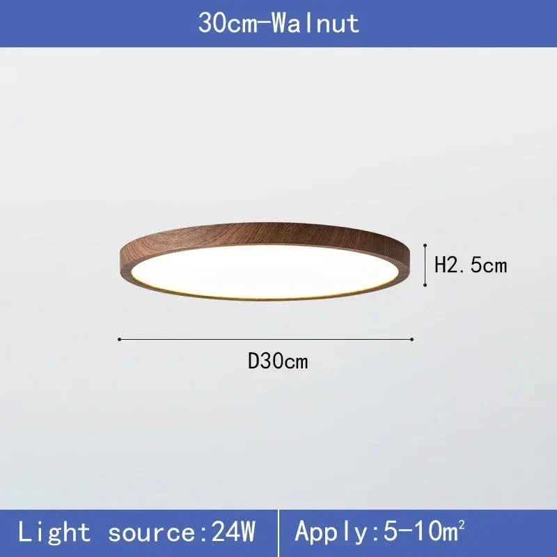 Avtoit | LED Ceiling Light | Ultrathin Wood Grain Design, Dustproof & Dimmable for Modern Interiors