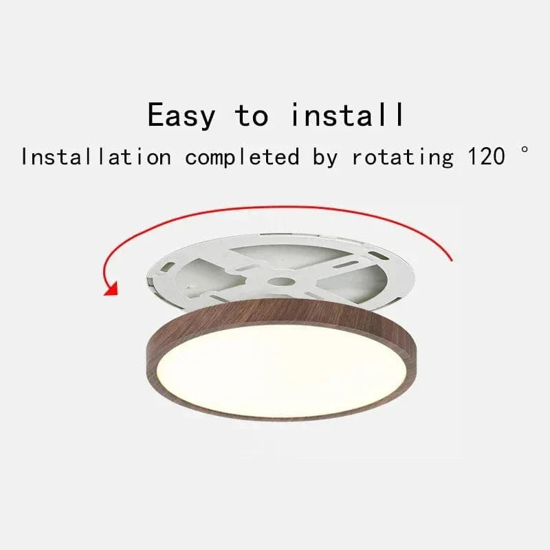 Avtoit | LED Ceiling Light | Ultrathin Wood Grain Design, Dustproof & Dimmable for Modern Interiors