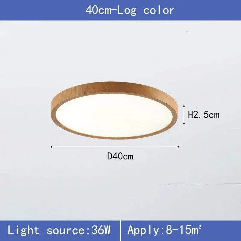 Avtoit | LED Ceiling Light | Ultrathin Wood Grain Design, Dustproof & Dimmable for Modern Interiors
