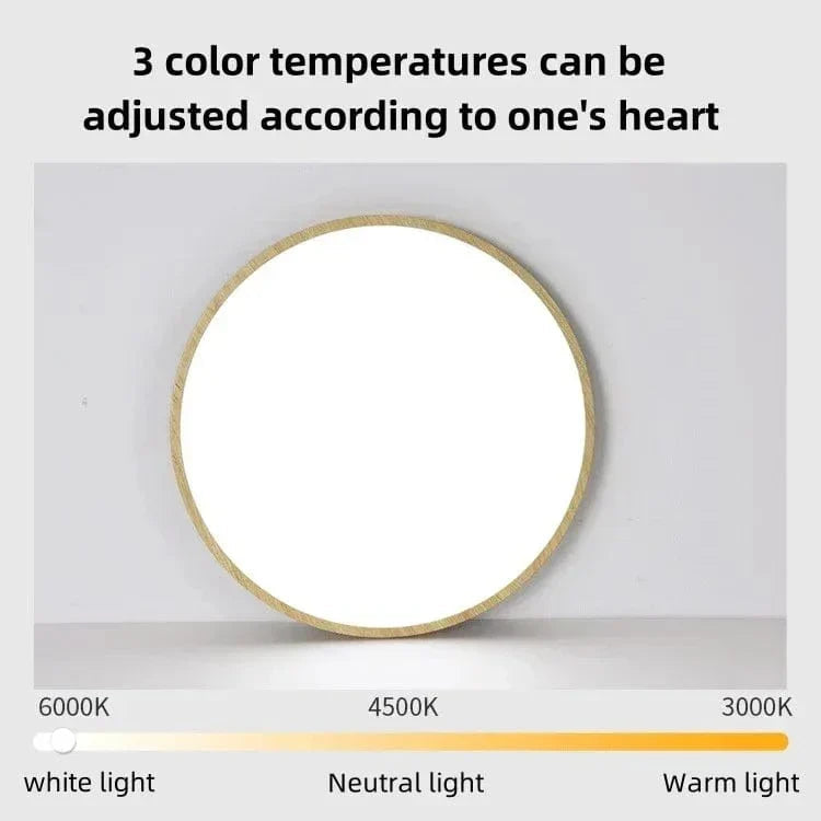 Avtoit | LED Ceiling Light | Ultrathin Wood Grain Design, Dustproof & Dimmable for Modern Interiors
