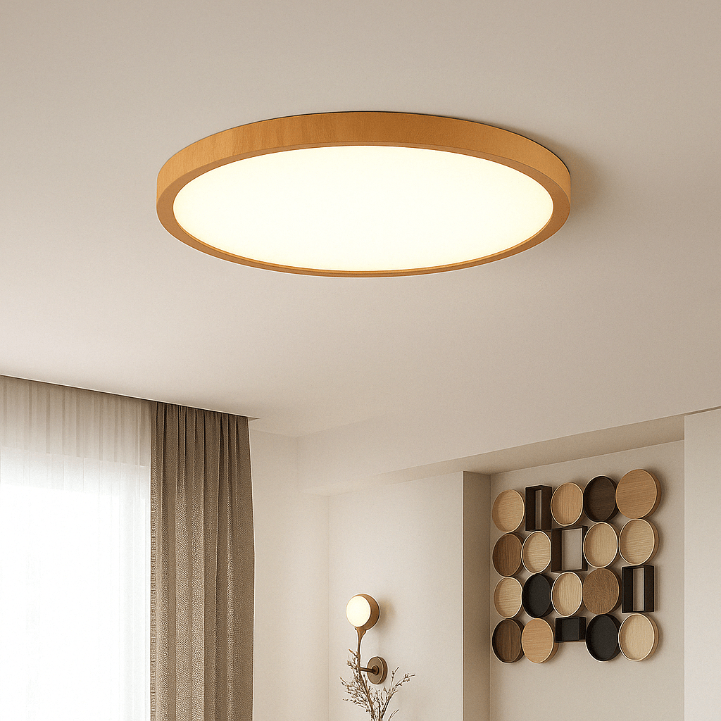 Avtoit | LED Ceiling Light | Ultrathin Wood Grain Design, Dustproof & Dimmable for Modern Interiors
