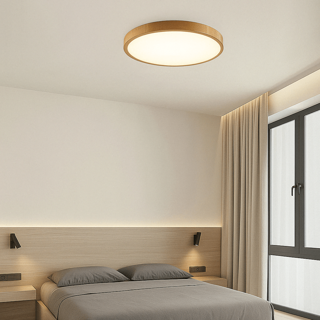 Avtoit | LED Ceiling Light | Ultrathin Wood Grain Design, Dustproof & Dimmable for Modern Interiors