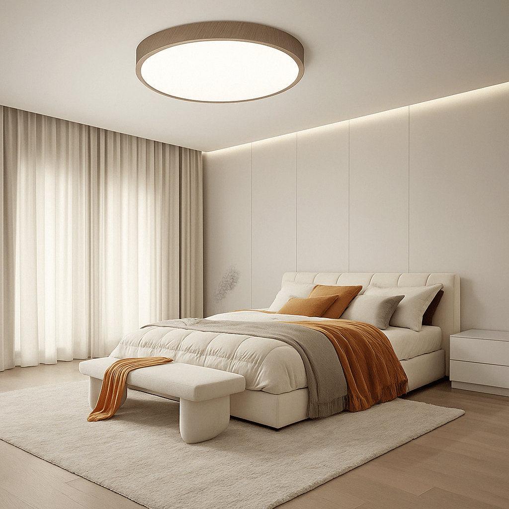 Avtoit | LED Ceiling Light | Ultrathin Wood Grain Design, Dustproof & Dimmable for Modern Interiors