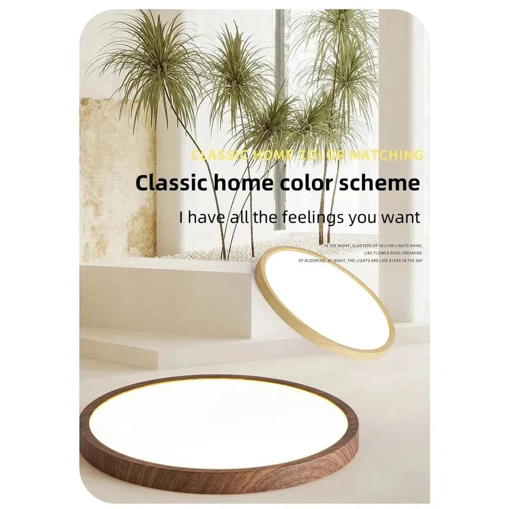 Avtoit | LED Ceiling Light | Ultrathin Wood Grain Design, Dustproof & Dimmable for Modern Interiors