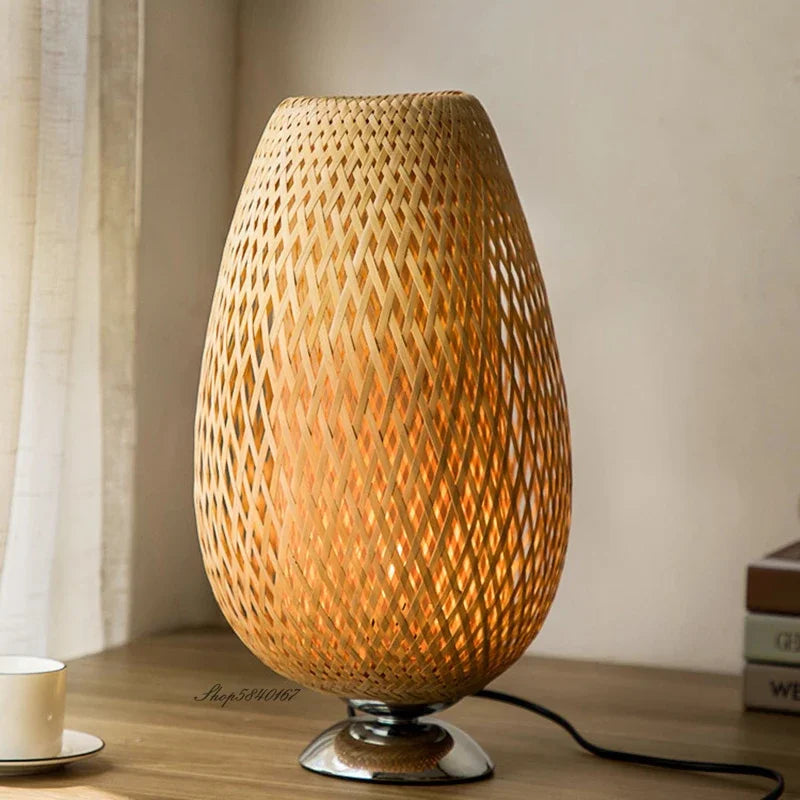 Avtoit | Vintage Bamboo Table Lamp - TimberGlow