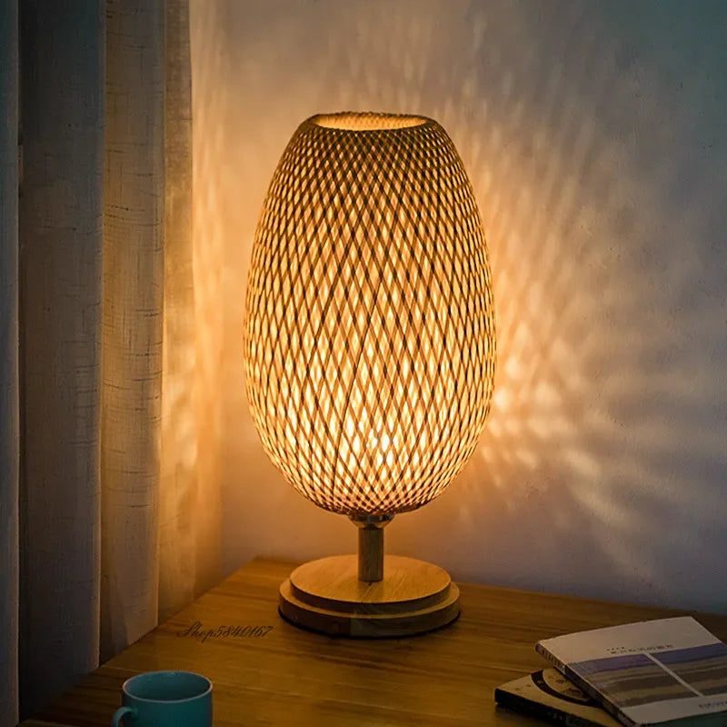 Avtoit | Vintage Bamboo Table Lamp - TimberGlow