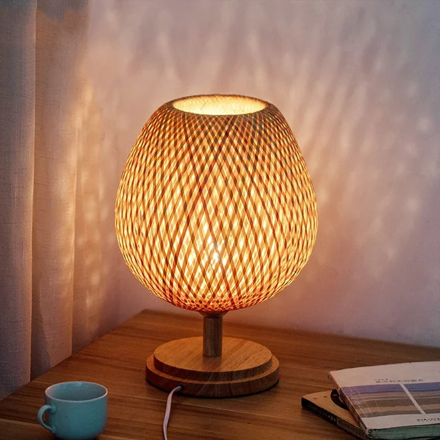 Avtoit | Vintage Bamboo Table Lamp - TimberGlow
