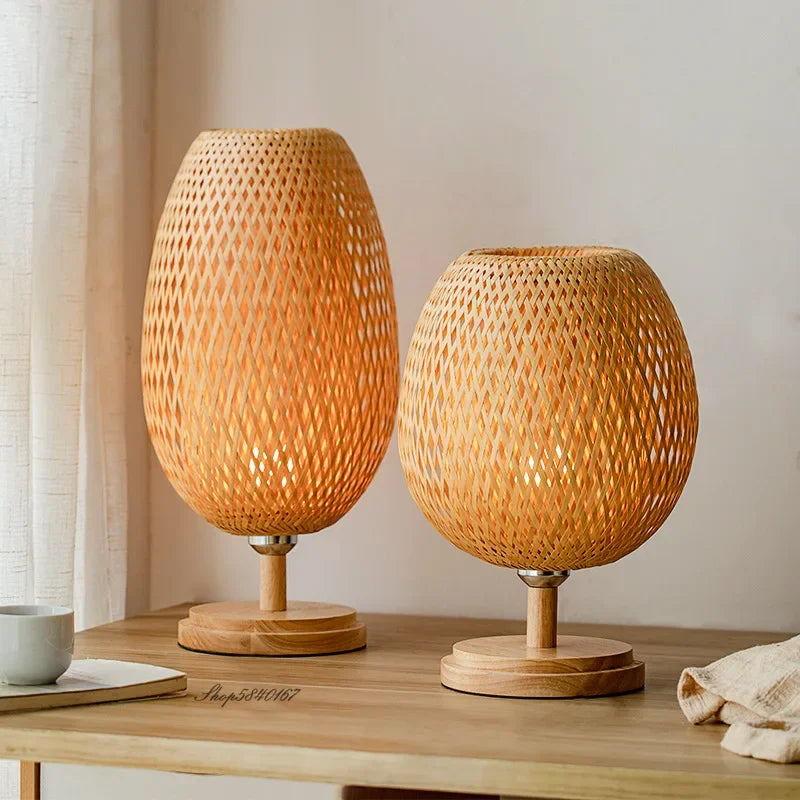 Avtoit | Vintage Bamboo Table Lamp - TimberGlow