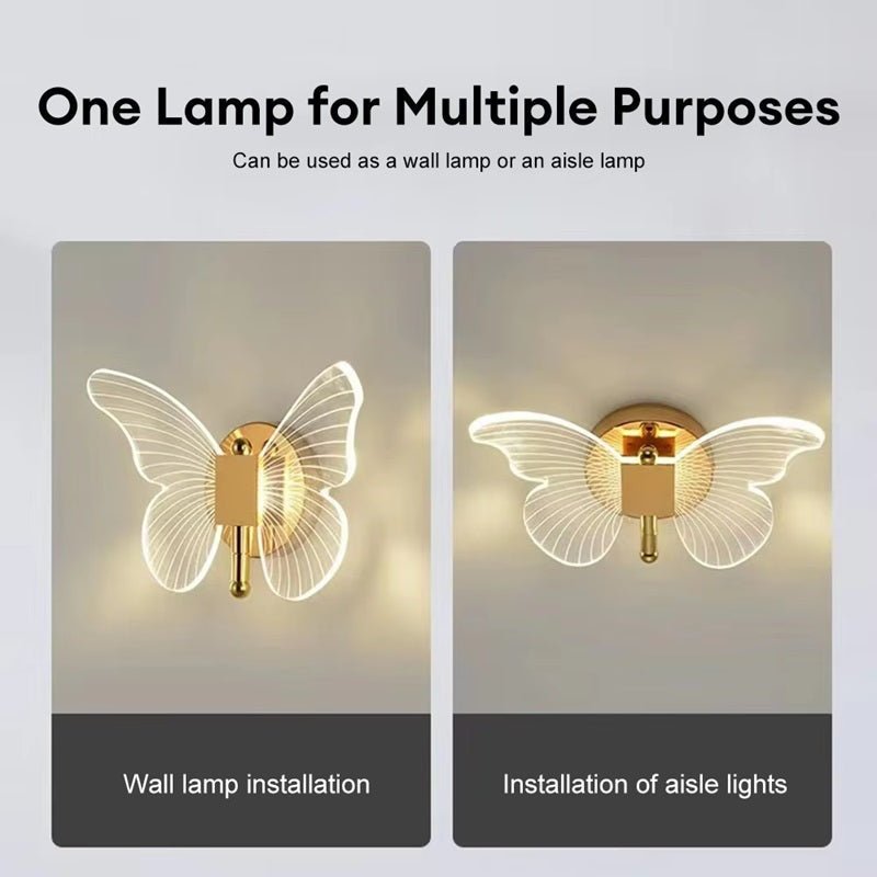 Avtoit | FloraVyne LED Wall Light – Butterfly-shaped design lamp with 3 light modes energy-saving and elegant