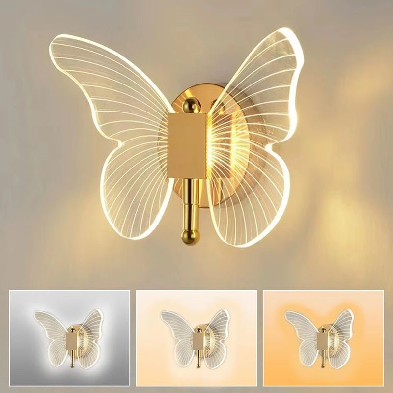 Avtoit | FloraVyne LED Wall Light – Butterfly-shaped design lamp with 3 light modes energy-saving and elegant