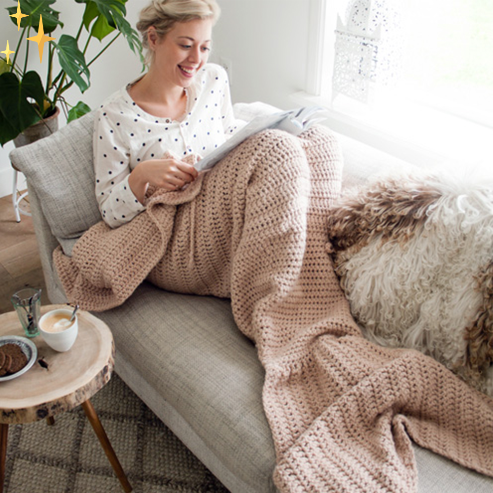 Avtoit | Warm Knitted Mermaid Tail Blanket - MermaidDreams