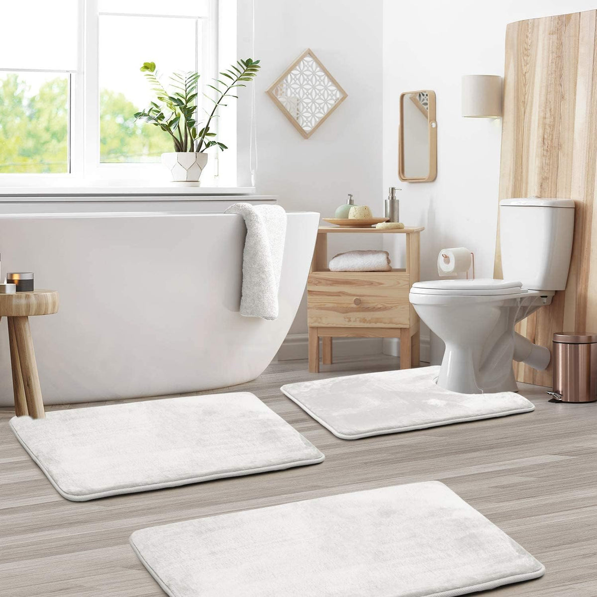 Avtoit | Memory Foam Bath Mat Set | Ultra-Soft, Super Absorbent & Non-Slip for Bathroom Comfort