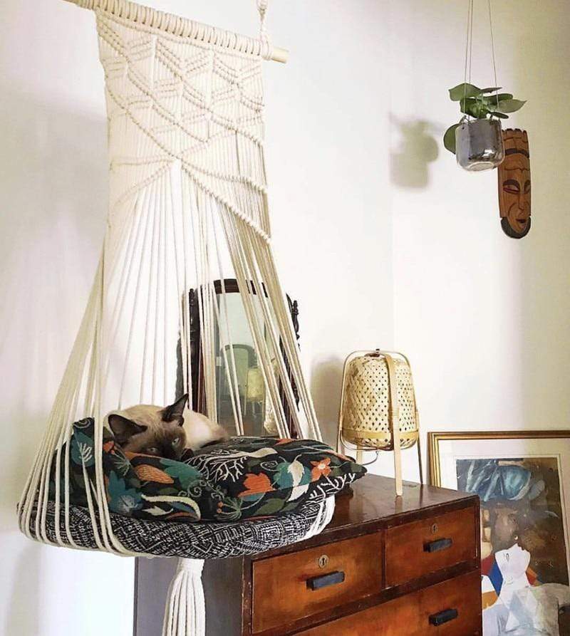 Avtoit | Macrame Wall Hanging Cat Bed