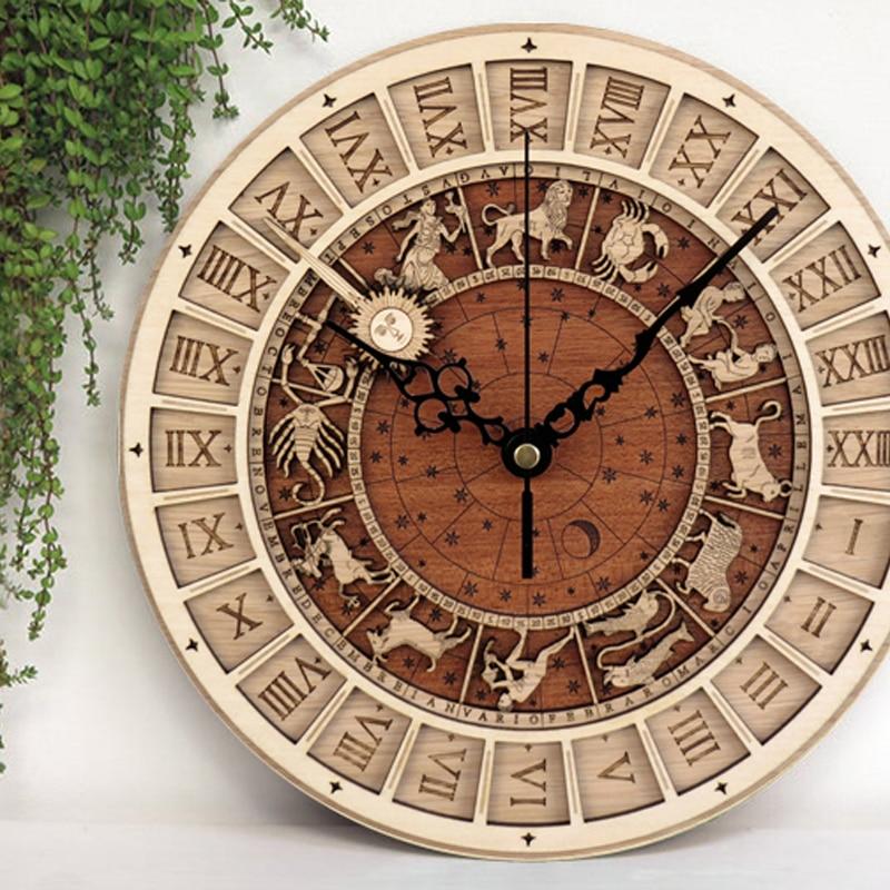 Avtoit | Zodiac Signs Wooden Wall Clock