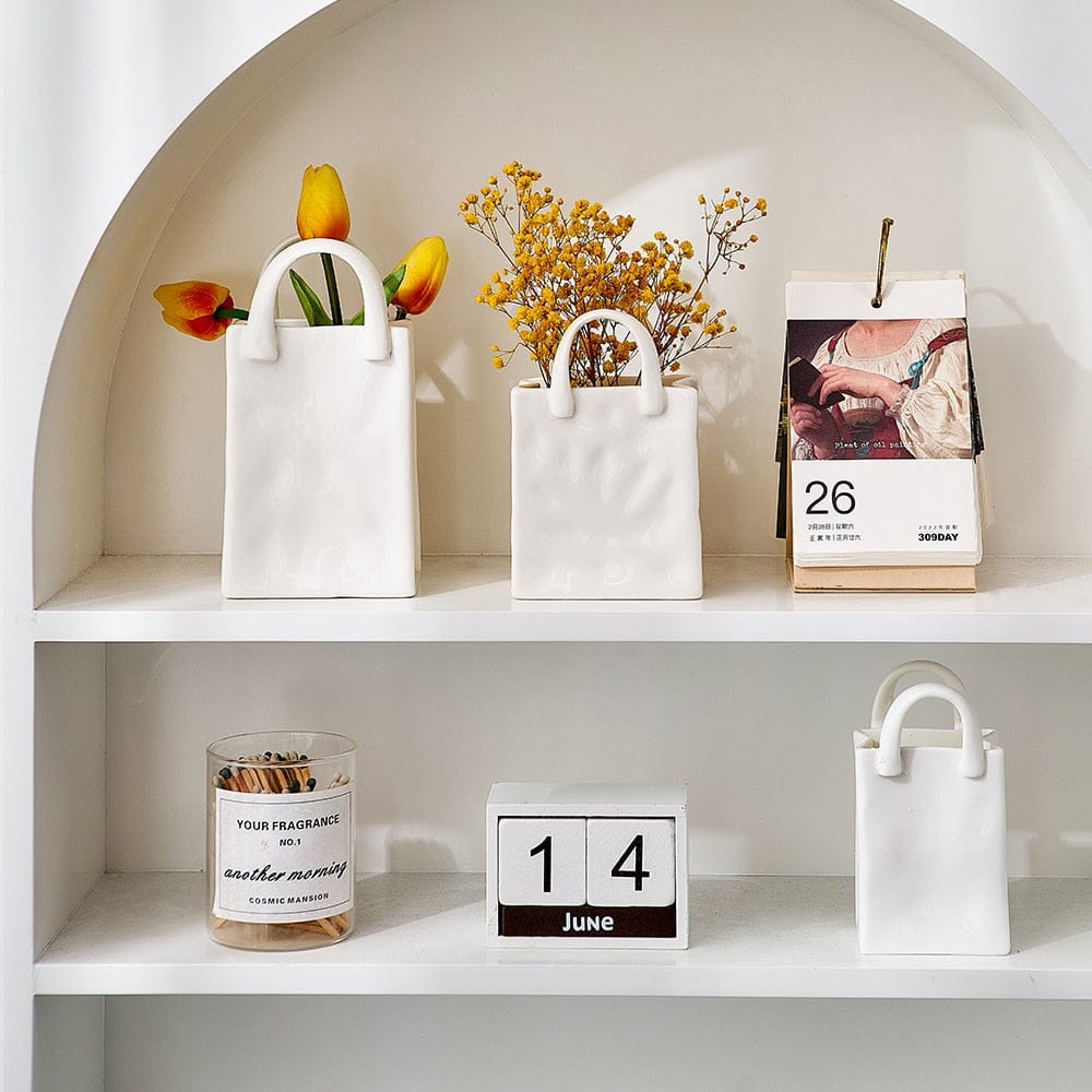 Avtoit | White Bag Porcelain Vase