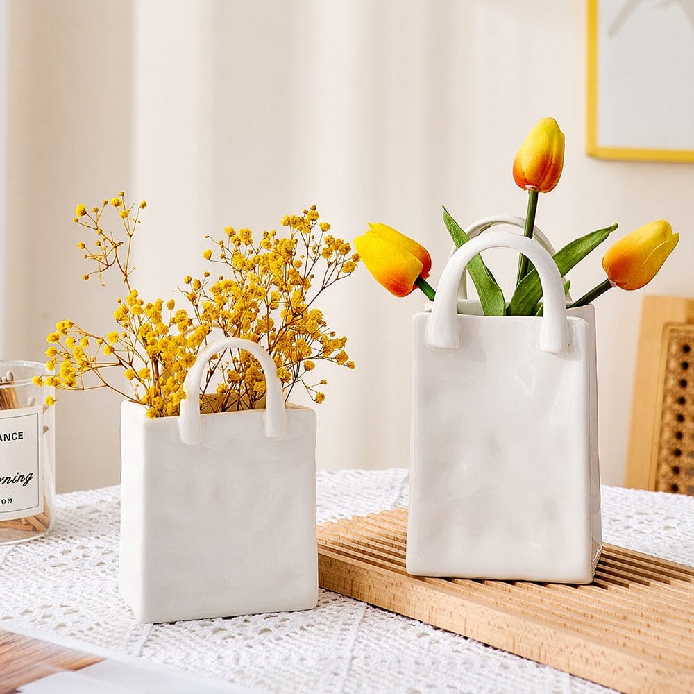 Avtoit | White Bag Porcelain Vase