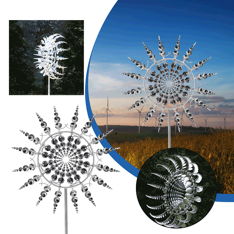 Avtoit Metal Wind Spinner for Garden