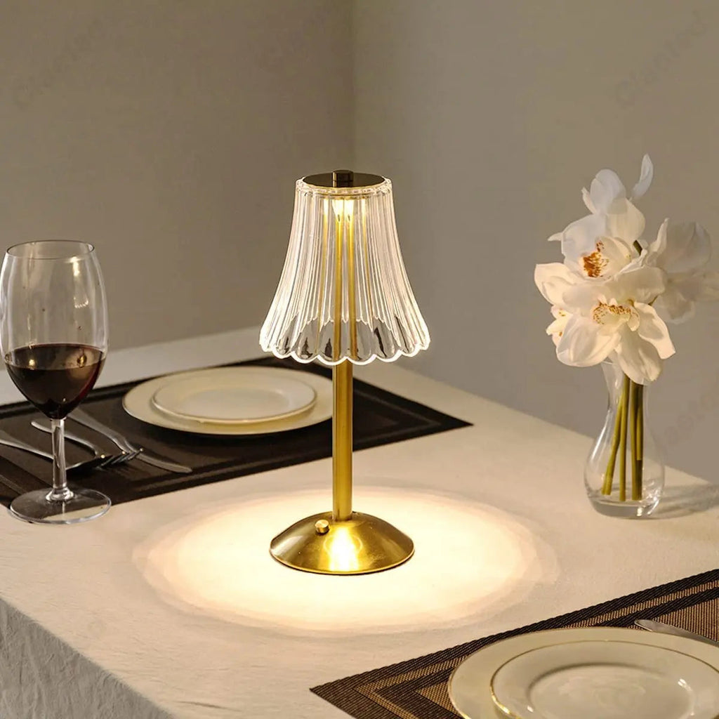Avtoit | Wireless Table Lamp with Crystal Decor and Dimmable Lighting - GlamLight