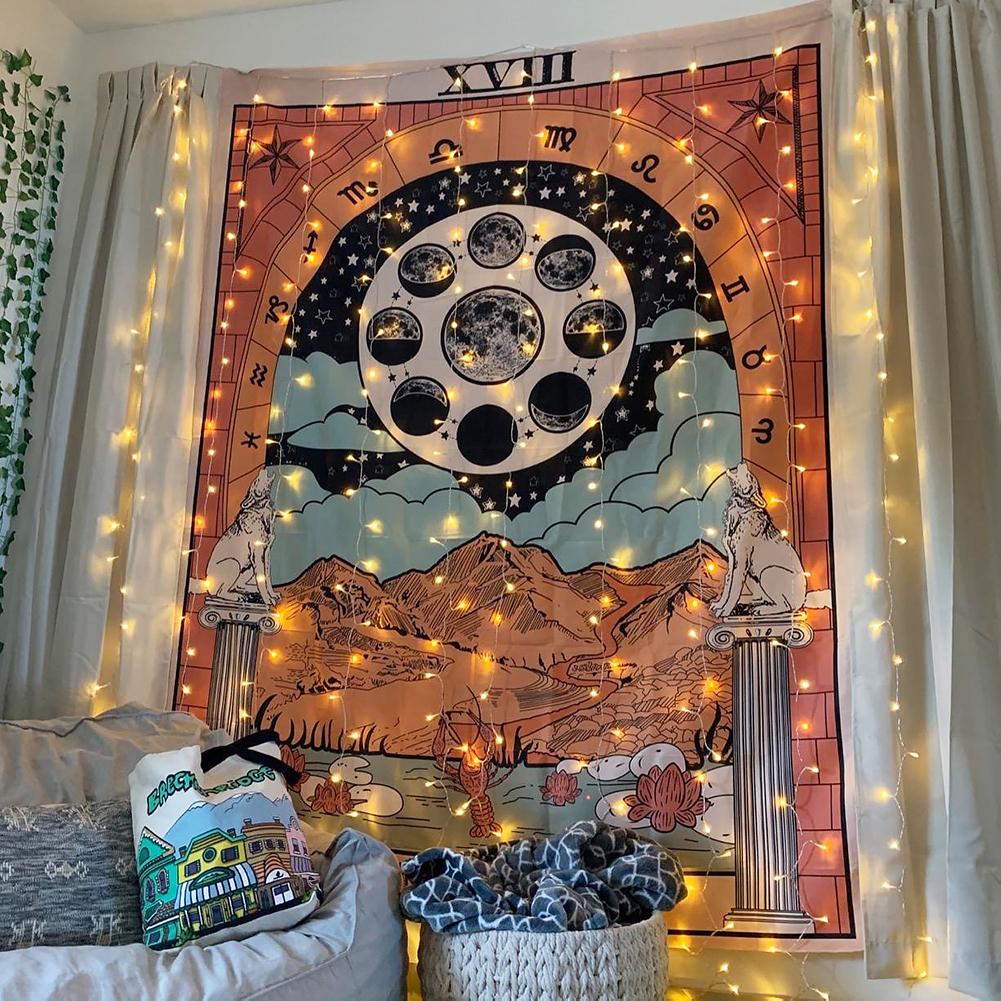Avtoit | "The Moon" Tarot Colored Tapestry