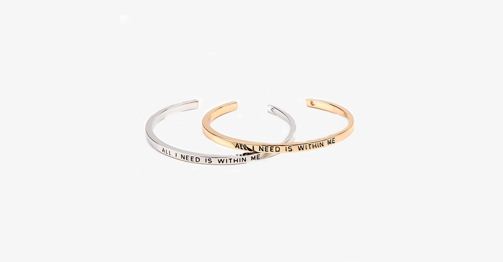 Avtoit | Beautiful Cuff Bangle Bracelet with motivating quote