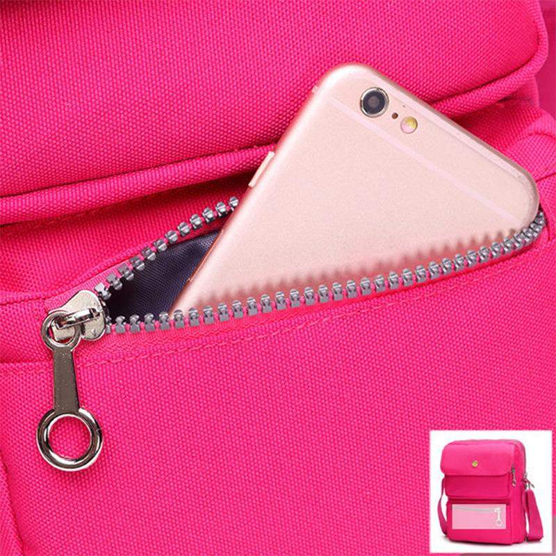 Women’s Waterproof Nylon Crossbody Shoulder Bag with 6 Pockets