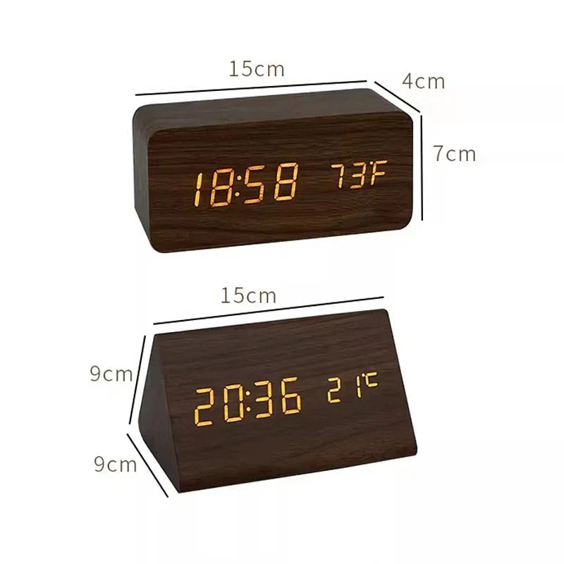 Avtoit | Wooden LED Clock with Voice Control - EcoClock