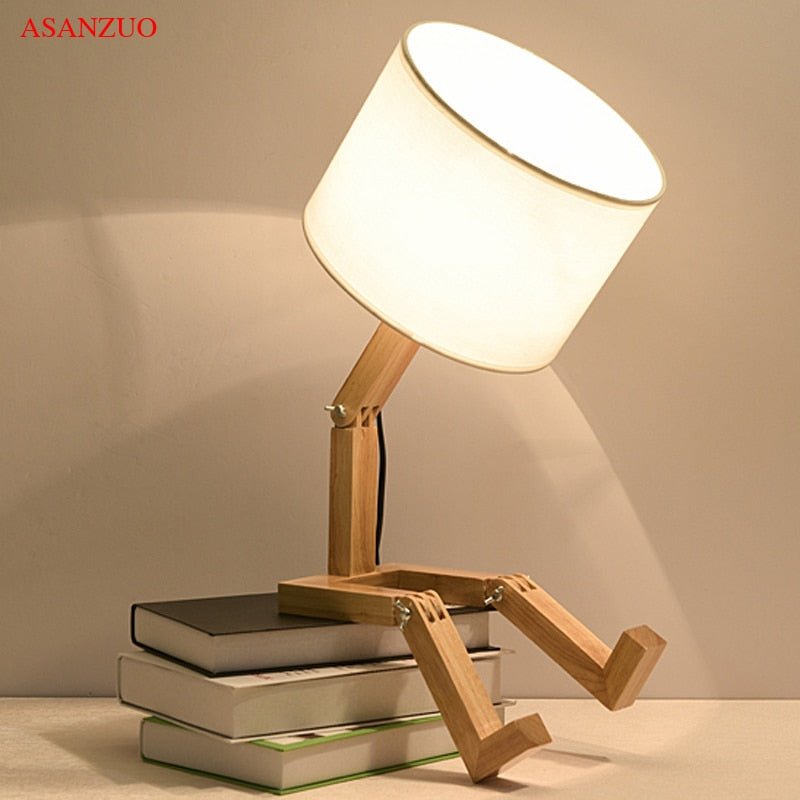 Avtoit | Wood Boy Shape LED Desk Lamp Desk Ornament