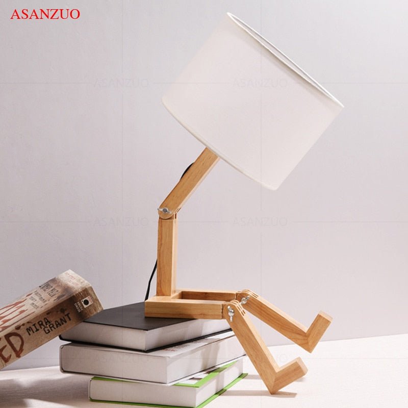 Avtoit | Wood Boy Shape LED Desk Lamp Desk Ornament