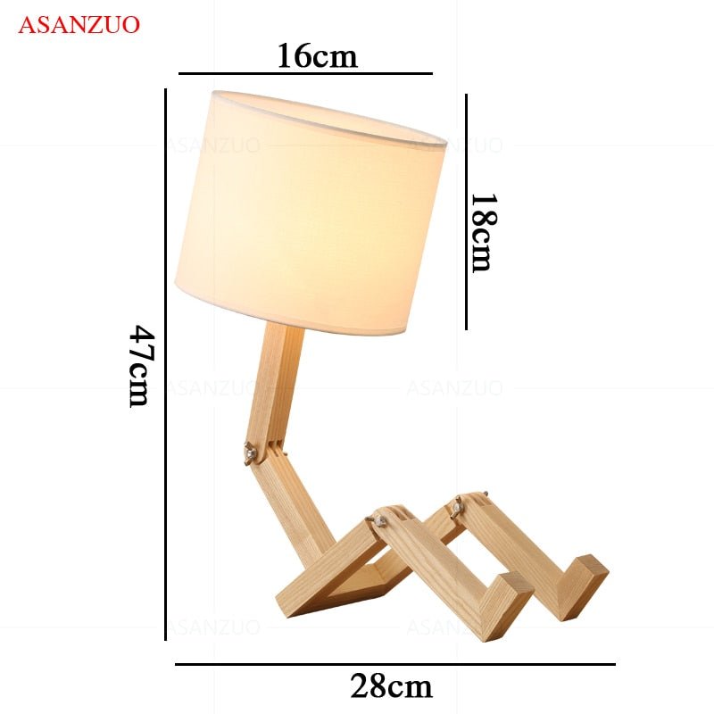 Avtoit | Wood Boy Shape LED Desk Lamp Desk Ornament