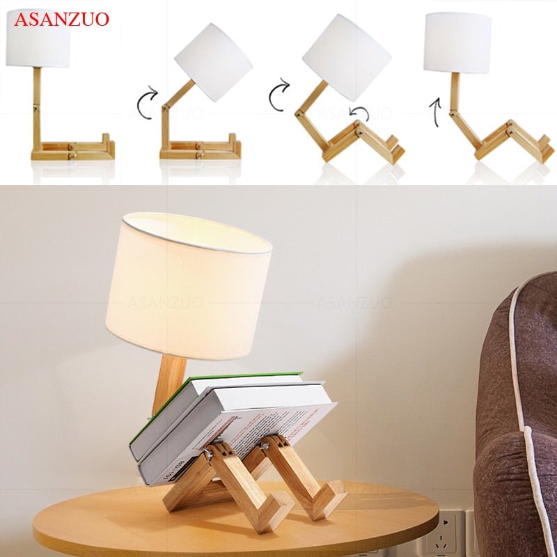 Avtoit | Wood Boy Shape LED Desk Lamp Desk Ornament