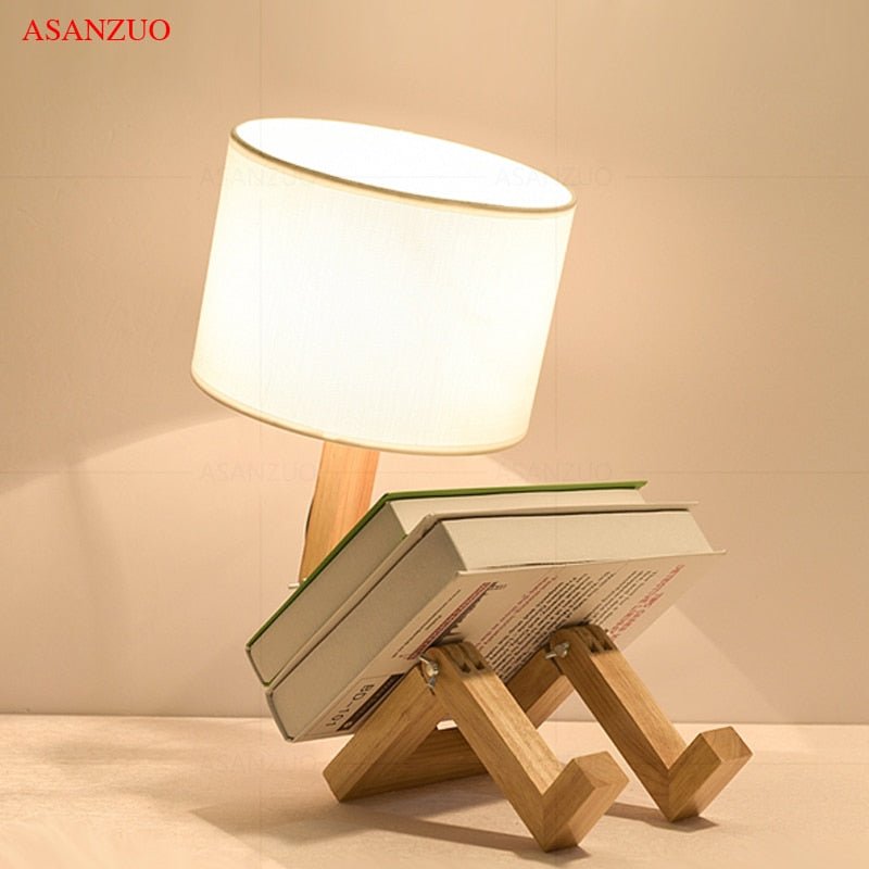 Avtoit | Wood Boy Shape LED Desk Lamp Desk Ornament