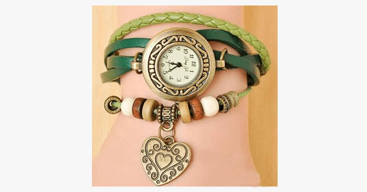 Avtoit | Heart Vintage Wrap Watch